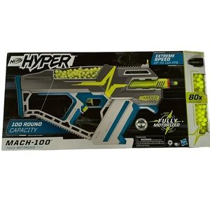 NERF Hyper Mach-100 Fully Motorized Blaster Extreme Speed 100 Round Capacity